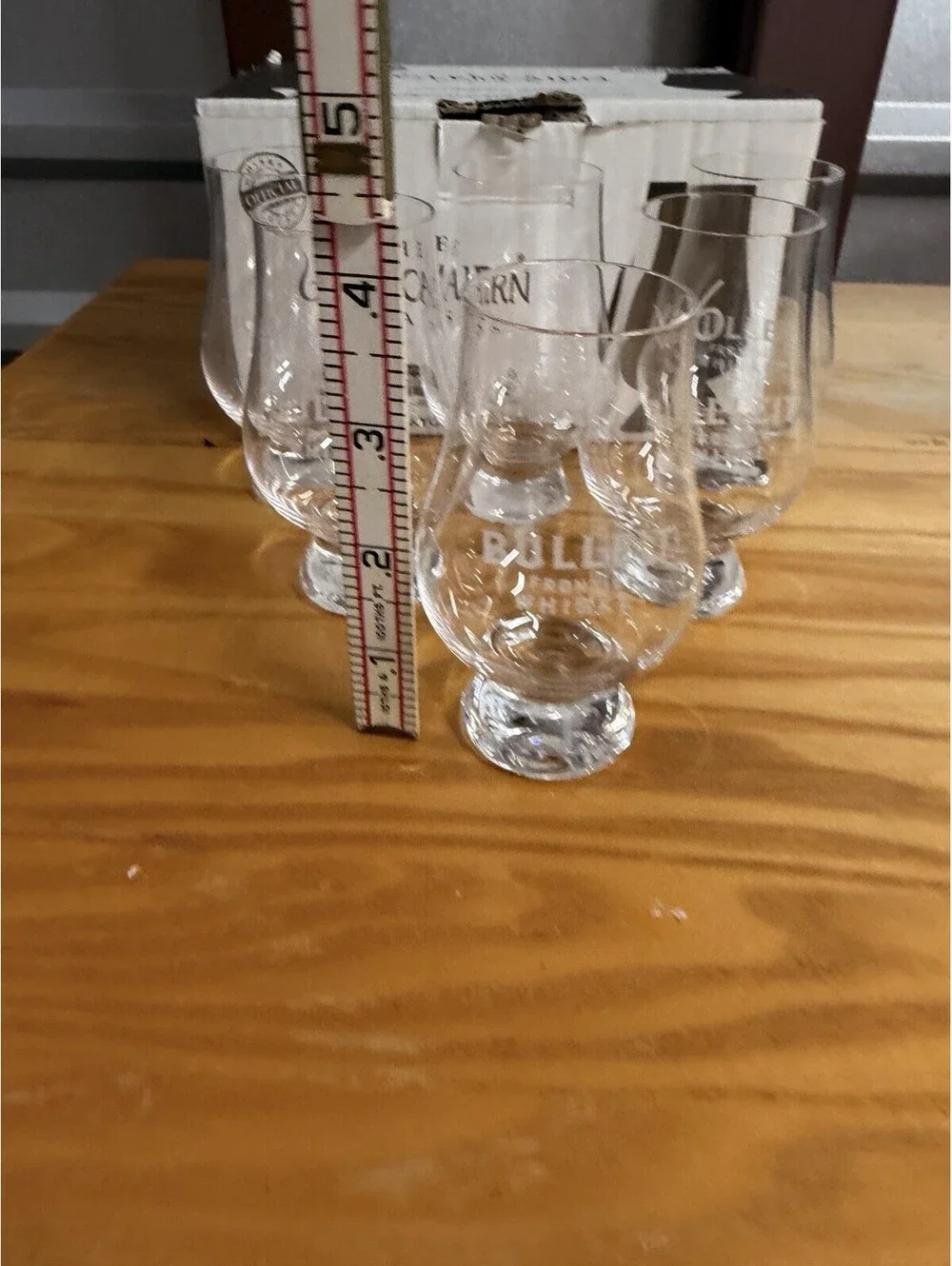 Glencairn Whisky Glass Set Of 6 Etched Set Bulleit bourbon *